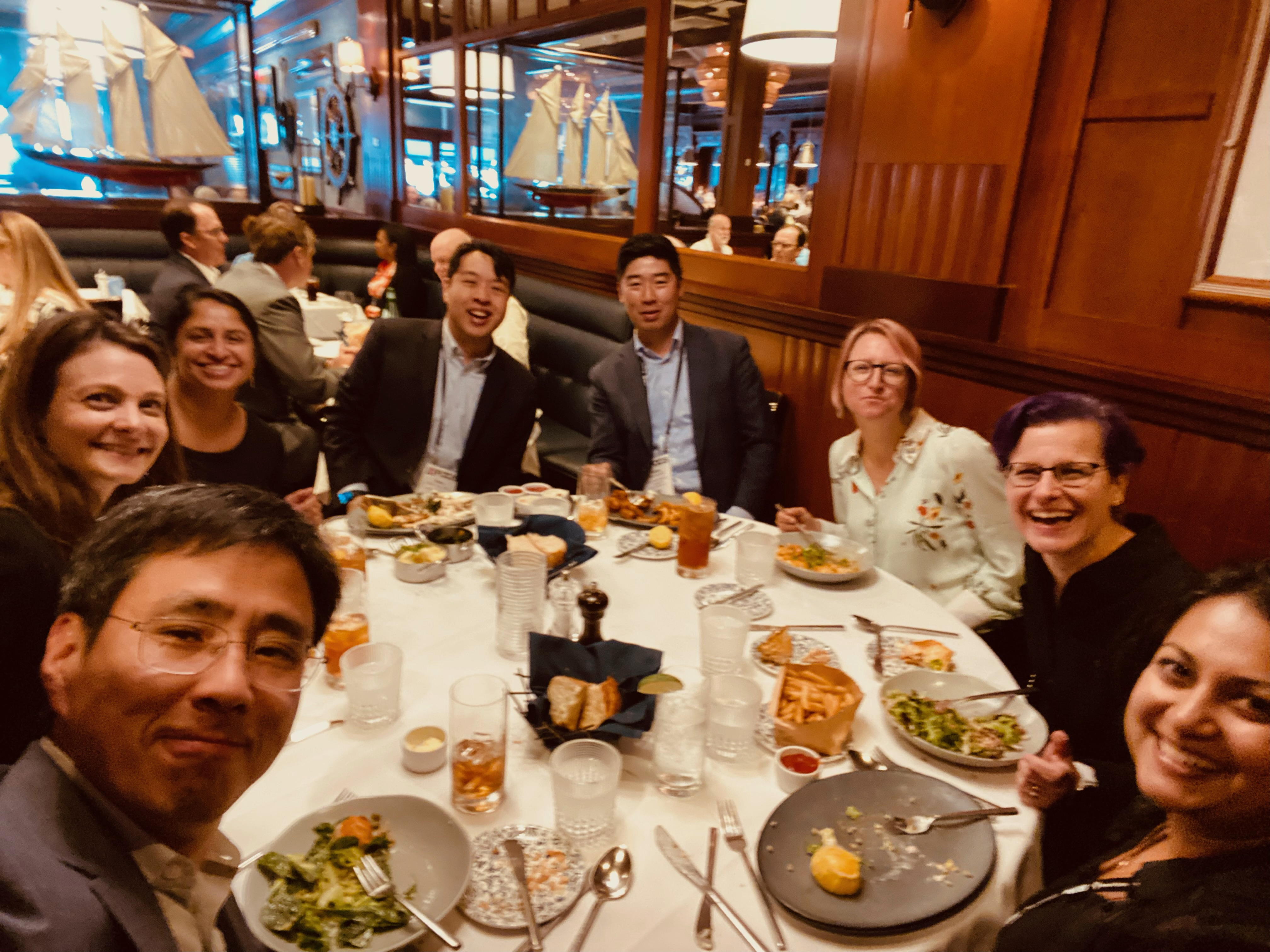 Speaker's Lunch, (3rd from Left: Niroshana Anandasabapathy, M.D., Ph.D., Associate Professor, Weill Cornell Medical College)